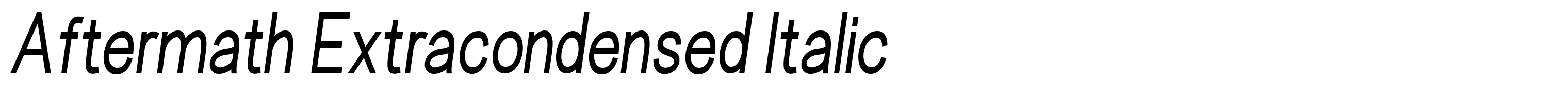 Aftermath Extracondensed Italic